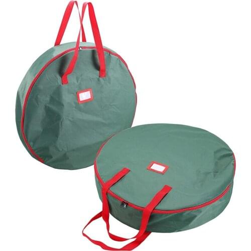 Wreath Storage Bag (2 Pack) - Fits Up to 30 inch Artificial Christmas Wreaths, Christmas Wreath Storage Container