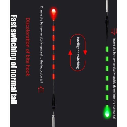 Fishing LED Light Float Luminous Sensitive Electronic Buoy Bold Fishing Gear Equipment Gravity Sensing Chip Night Fishing Parts