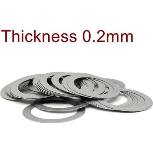 Thickness 0.2mm Stainless steel Flat Washer Ultra thin gasket High precision Adjusting gasket M3-M50 Thin shim SUS304