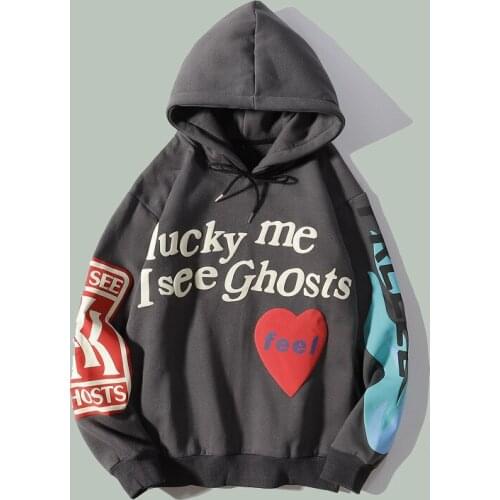 Hip Hop Print Love Hoodie Men NEW Harajuku Streetwear Oversized Hoodies Autumn and Winter Letter Graffiti Unisex Sweatshirt Hood