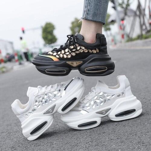 Double Mesh Platform Dad Shoes Womens 2021 Summer New Slim Feet Heighten Casual Shoes Versatile Breathable Sneakers Women