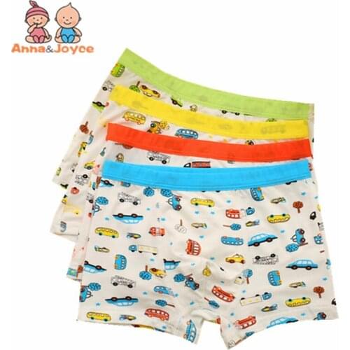 10 PCS/LOT Boys Modal Boxer Kids Underwear Cartton High Quality Soft Baby Underpants TNM0004A