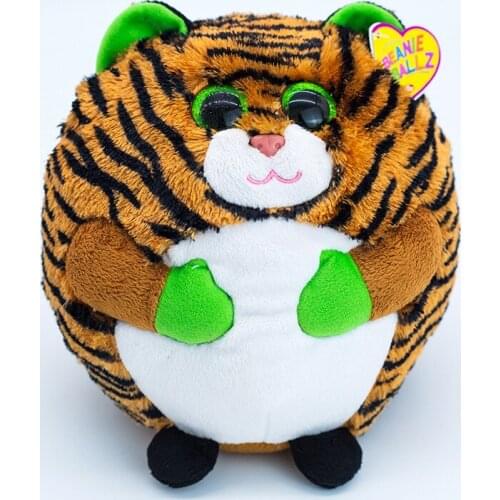 25CM Ty Beanie Big Sparkling Eye The Round Unicorn Ball Colored Tiger Tortoise Cute Animal Soft Stuffed Plush Doll Birthday Gift