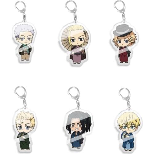 5pcs 10pcs 20Kinds Tokyo Revengers Takashi Mitsuya Kazutora hanemiya Tetta Kisaki Ken Ryuguji PVC Pendant Keychain Keyring