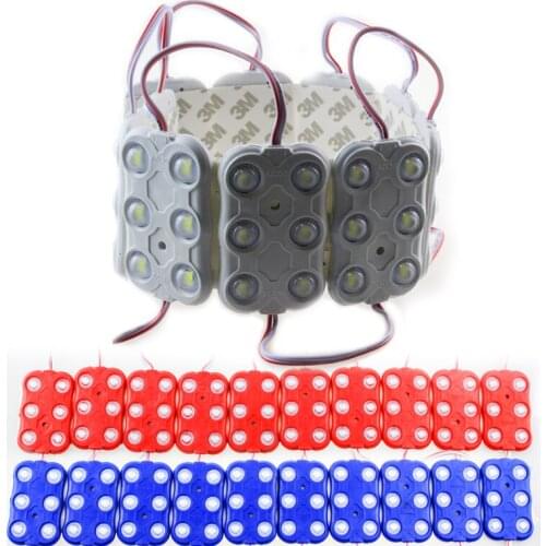500pcs 5730 injection LED Module DC12V 6 LEDs 3W Waterproof Outdoor light Backlight with lens 160 degree for billboard