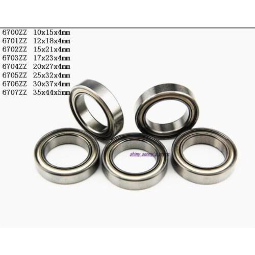 6-15pcs/Lot 6704ZZ , 6705ZZ , 6706ZZ , 6707ZZ Thin Wall Deep Groove Ball Bearing Miniature Bearing Brand New