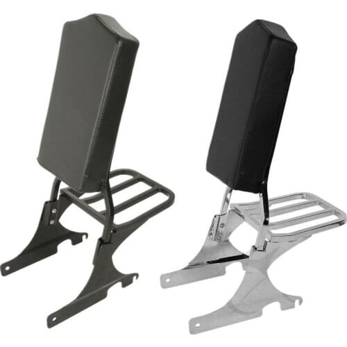 Motorcycle Sissy Bar Luggage Rack Backrest Pad For Harley Softail Custom Springer 1984-1999 Night Train Heritage Springer