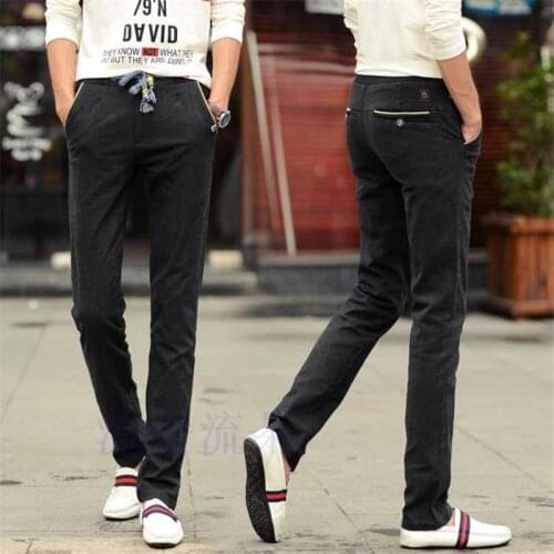 New Mens Causal High elastic Pants Men Cotton Solid Color Sweat Pants Men Fashion Thin Trousers Fitness Clothing Sweatpants