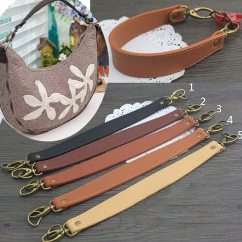 DIY Bag Strap Handle PU Leather 1PC Bag Belt Replacement Belt clasp Short Shoulder strap handbag bag strap 35CM Replacement Belt