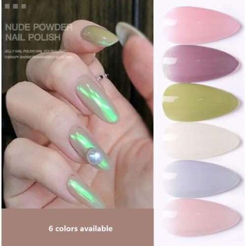 8ml Gel Nail Polish Skin Color Adhesive Nail Polish Glue Jelly Color Ice Muscle Nail Gel Varnish Nail Art Gel Polish Set