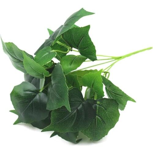 Fake leave plant Artificial plant plastic flower green grass Home Decor fake plant for wedding party garden artificial flower