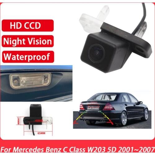 Rear View Camera CCD Full HD Night Vision Parking Camera For Mercedes Benz C Class W203 5D 2001 2002 2003 2004 2005 2006 2007