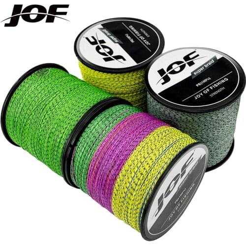 JOF 300M 8 Strands Braided Fishing Line 0.8-10.0# PE Speckled Fishing Line 18-96LB Multifilament Fishing Line Smooth Pesca
