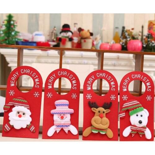 Merry Christmas Door Windows Hanging Pendant Ornament Christmas Decorations for Girls Home Decor Xmas Gifts New Year Decoration