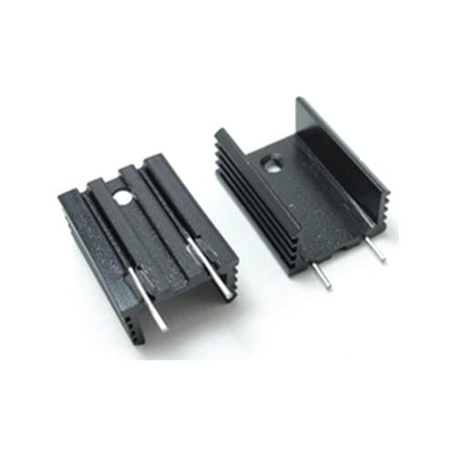 Fast Free Ship 20PCS With needle radiator 20*15*10MM Heatsink for TO-220 Transistor 781 7805 2 Pin Black Heatsink