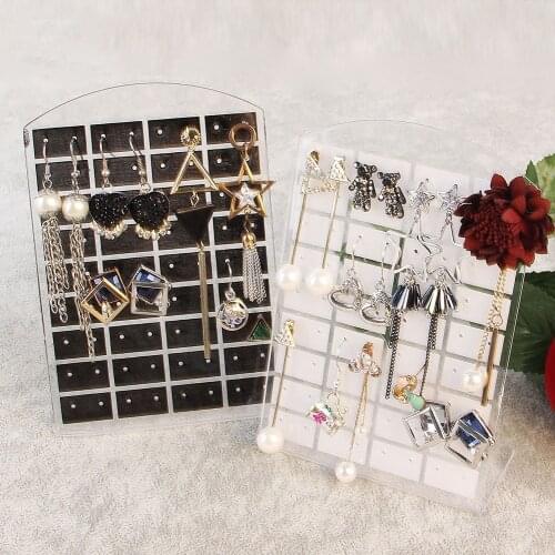 72 Holes Plastic Earrings Show Storage Rack Pendant Hook Stand Holder Rack Jewelry Display Stand Holder Storage Box 2020 NEW