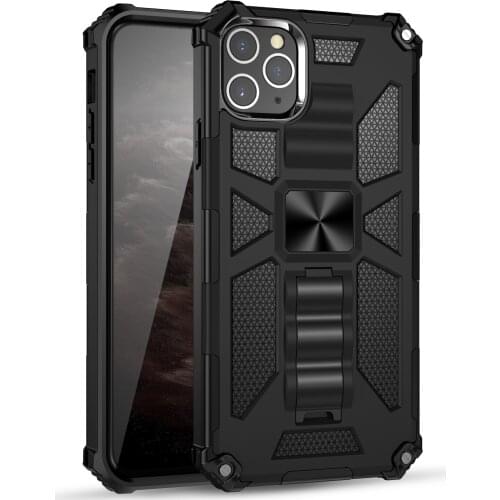 Heavy Duty Protection Armor Case for iPhone 12 mini 11 Pro Max XS XR X 7 8 6 SE 2020 Hidden Kickstand Magnetic Shockproof Cover