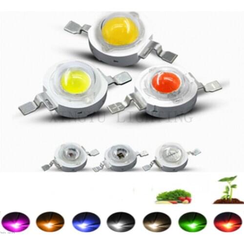 10pcs 1W 3W 5W High Power DC 3.2-3.6V LED Beads Light Diode LED Chip SMD Warm White For SpotLight Downlight DIY Lamp Bulb