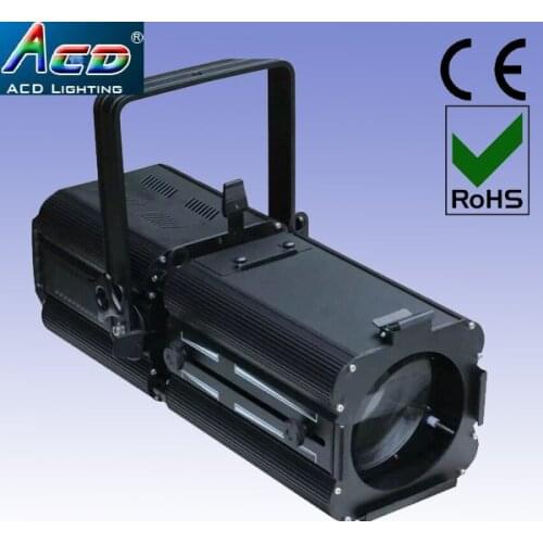 Wholesale free ship Led Ellipsoidal Light 200W Zoom warm white 3500k Led Leko Light DMX512 Spotlight Profile Leko Spot 2pcs/Lots