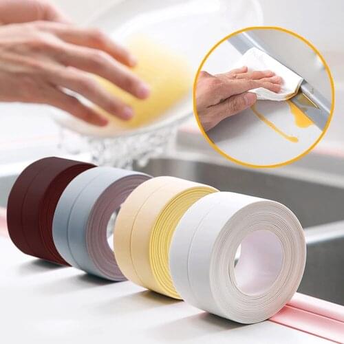 Bathroom Kitchen Shower Water Proof Mould Proof Tape Sink Bath Sealing Strip Tape Self adhesive Plaster Bathroom Accessories