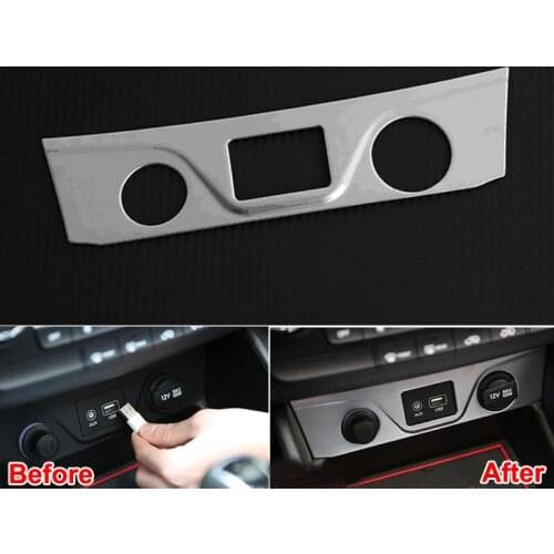 1pc Car Inner Matt ABS Garnish Cigarette Lighter Panel Cover Frame Trim Bezel Decoration For Hyundai Tucson 2015 Car Styling
