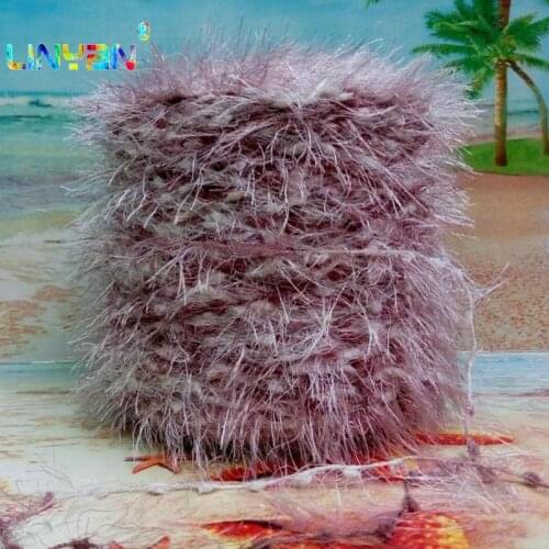 2 pieces*250g Bright feathers yarn for knitting fashion wool Hand-woven line knit Hand crochet scarf knitting cappa dyed t78