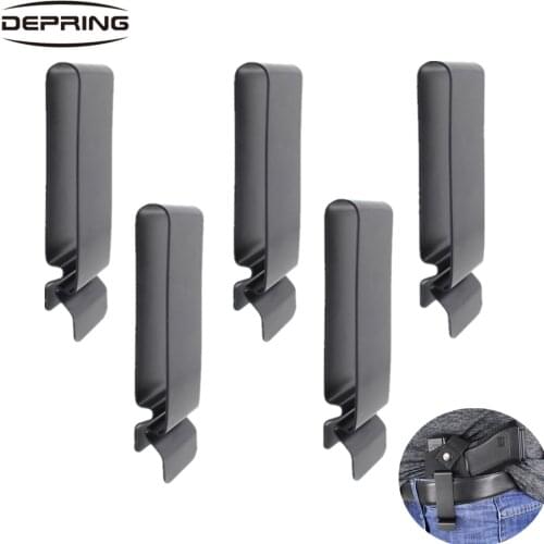 5pcs/set Metal Clip Holster Sheath Belt Clip Clasp Spring Hook Buckle Leather Craft Black Metal buckle