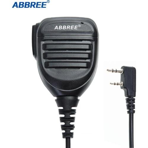 Abbree AR-770 PTT Remote Waterproof Speaker Mic Microphone for Radio TYT Baofeng UV-5R F11 UV-82 Walkie Talkie AR-F8