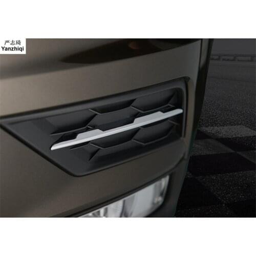 ABS 2pcs/lot Car Front Fog Light Trim Front Day Running head Light for 2016 2017 2018 Volkswagen VW Tiguan mk2 allspace