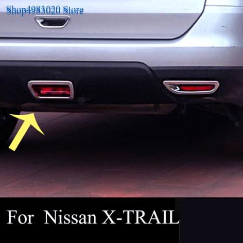 Car frame stick ABS Chrome cover trim back tail rear brake light lamp stick For Nissan X-trail xtrail T32/Rogue 2014 2015 2016