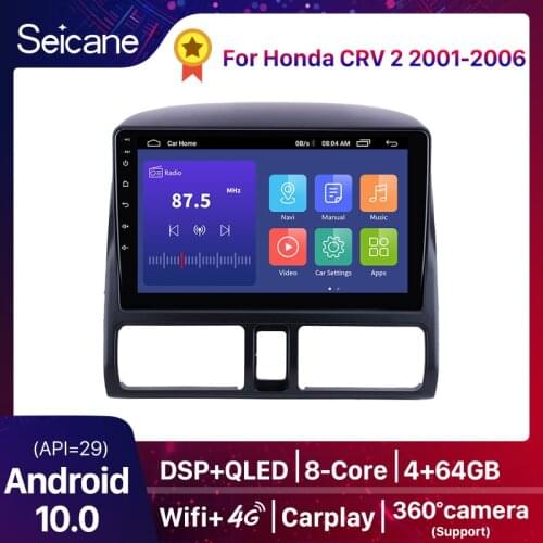Seicane Android 10.0 9" 4+64G Car Radio GPS For Honda CRV 2 2001-2006 Navigation 2 din Multimedia Video Player DSP 36EQ QLED