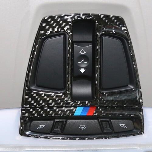 Carbon Fiber Car Reading Light Cover Trim Interior roof Lamp Frames For BMW 1 2 3 4 Series 3GT X1 X5 X6 F20 F30 F32 F34 F15 F16