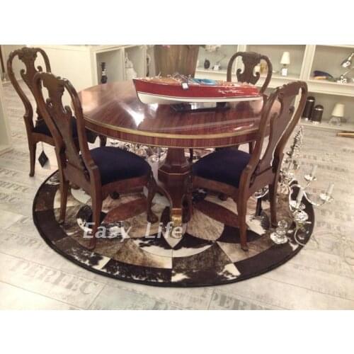 Free shipping 1 piece 100% natural hand made cow leather carpet wood carpet