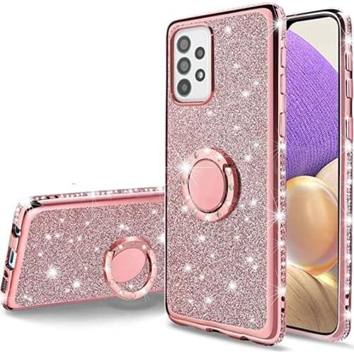 Glitter Bling Diamond Case For Samsung Galaxy A32 A52 A72 A12 A42 A02 S21 Plus S20 FE Note20 A21S M51 M31 M30S M21 M11 M12 Cover