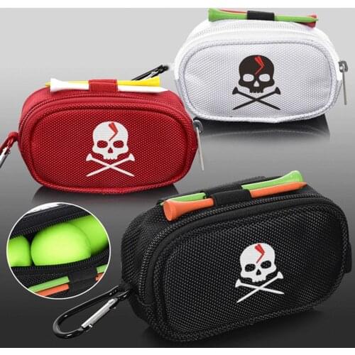 Zipper Golf Balls and Tees Holder Divot Tool Carrier Pouch Bag Storage Case Holds 3 Balls Golf Club Gift