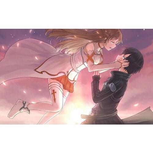 Diy Anime Diamond Painting Cross Ctitch Kits 5D Diamond Mosaic Embroidery Sword Art Online Mosaic Painting New Year Gift