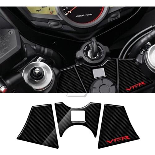 For Honda VFR 1200 2010-2016 3D Carbon-look Upper Triple Yoke Defender