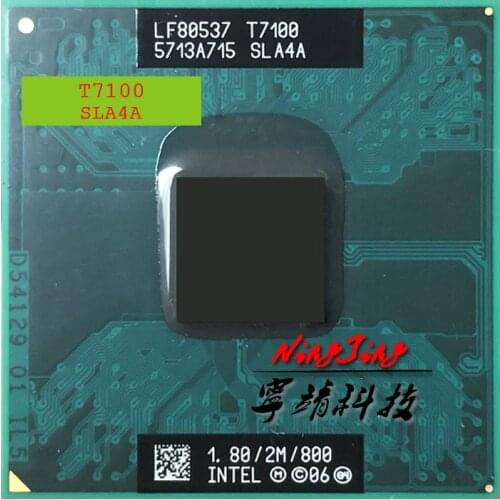 Intel Core 2 Duo T7100 SLA4A 1.8 GHz Dual-Core Dual-Thread CPU Processor 2M 35W Socket P