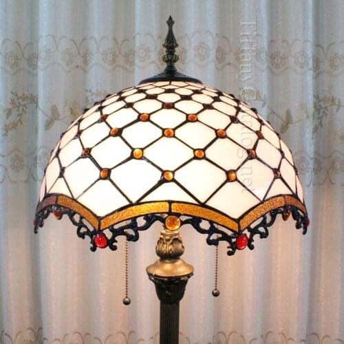 European Mediterranean Tiffany style floor lamp living room bedroom study landing lamp