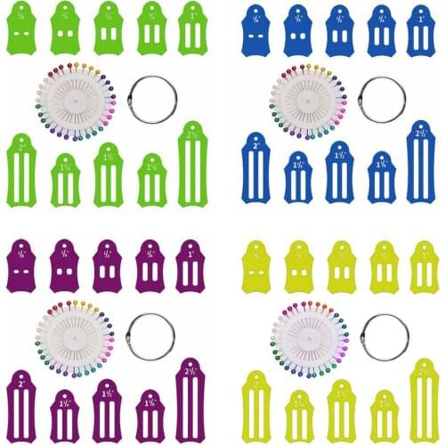 10Pc Belt Maker Tools Fabric Sewing Quilting Bias Binding Maker With 40pcs Needle Plate And 20pcs Double-pointed Needle DIY Tool