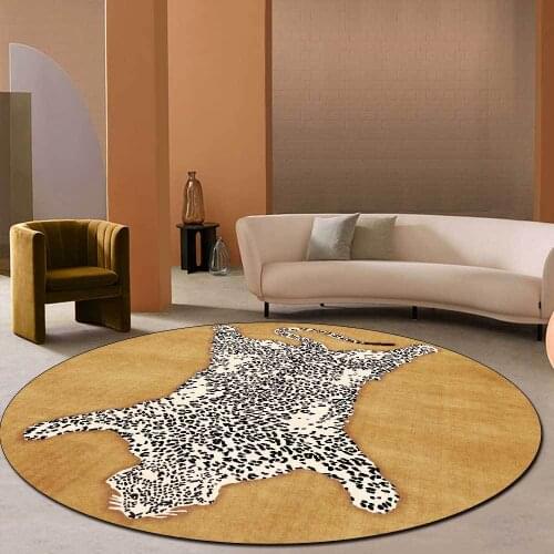 Cute Tiger skin 3D Printed Round Carpets for Kids Room Game Floor Mat/Rug Cartoon Animals Childrens Carpet Child Play Area Rugs