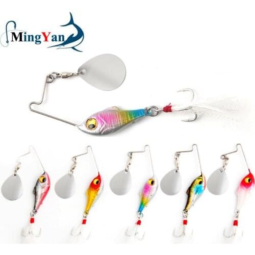 Spinner Spoon Metal Fishing Lure 10g 15g 20g Sequins Crankbait Spoon Artificial Baits Wobbler Rotating Bait with Treble Hooks