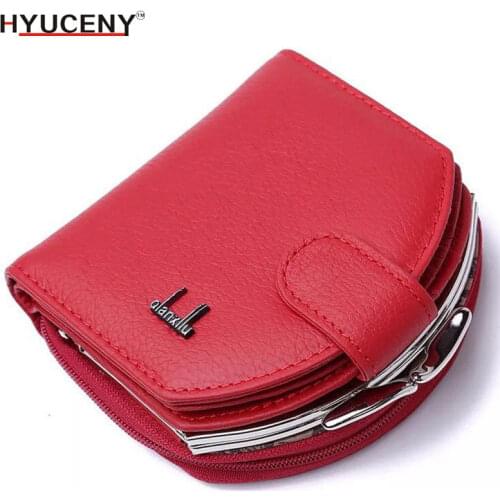 Fashion 2020 Small Women Wallets Female Genuine Leather Womens Wallet Zipper Design With Coin Purse Pockets Mini Wallet