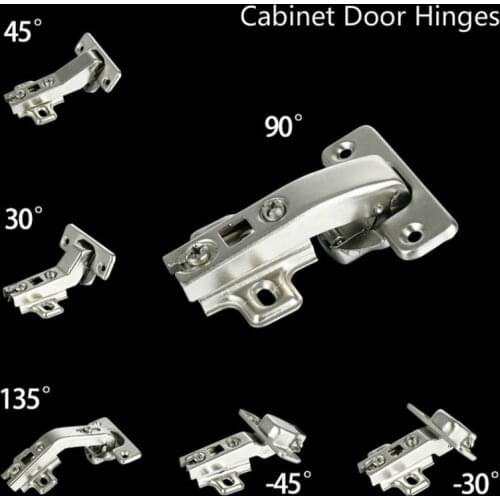 30/45/-30/-45/90 Angle Hinge Hardware Degree Corner Fold Cabinet Door Hinges Home Kitchen Bathroom Cupboard Woodworking