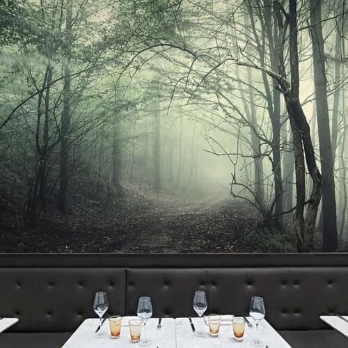 Beibehang Custom Photo Wallpaper 3D Stereo Mysterious Forest Horror Room Escape Haunted House Background Decor Non-woven Mural