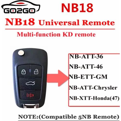 KEYDIY 5pcs/lot,Newest NB18 Universal Multi-functional Remote Control Car Key For KD900/URG200/KD MINI Key Programmer