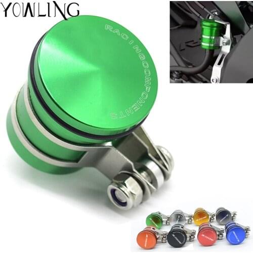 For Kawasaki Z750R Z750 Z750S 2005-2013 CNC Brake Fluid Reservoir Connection Brake Fuel Hose Bracket Tank Oil Fluid Cup Cover