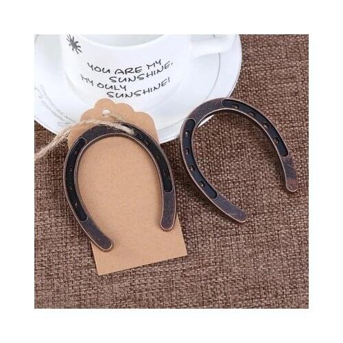 Good Luck Horseshoes with Kraft Rustic Tags, Wedding Favors and Wedding Prop Gifts, Wedding Decoration, 10pcs