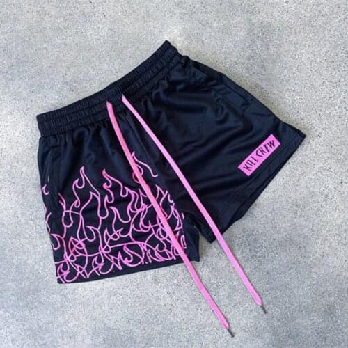 Summer New Mesh Sports Shorts Mens Fitness Pants Gym Running Training Fast Dry Breathable Fashion Printing Clothing