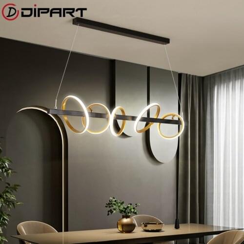 Modern Gold Black Nordic Pendant Light Dinning table light Kitchen bar LED morden simple creative office resturant lighting